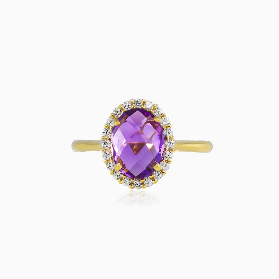 Woman Monte Cristo | Oval-Cut Amethyst Gold Ring