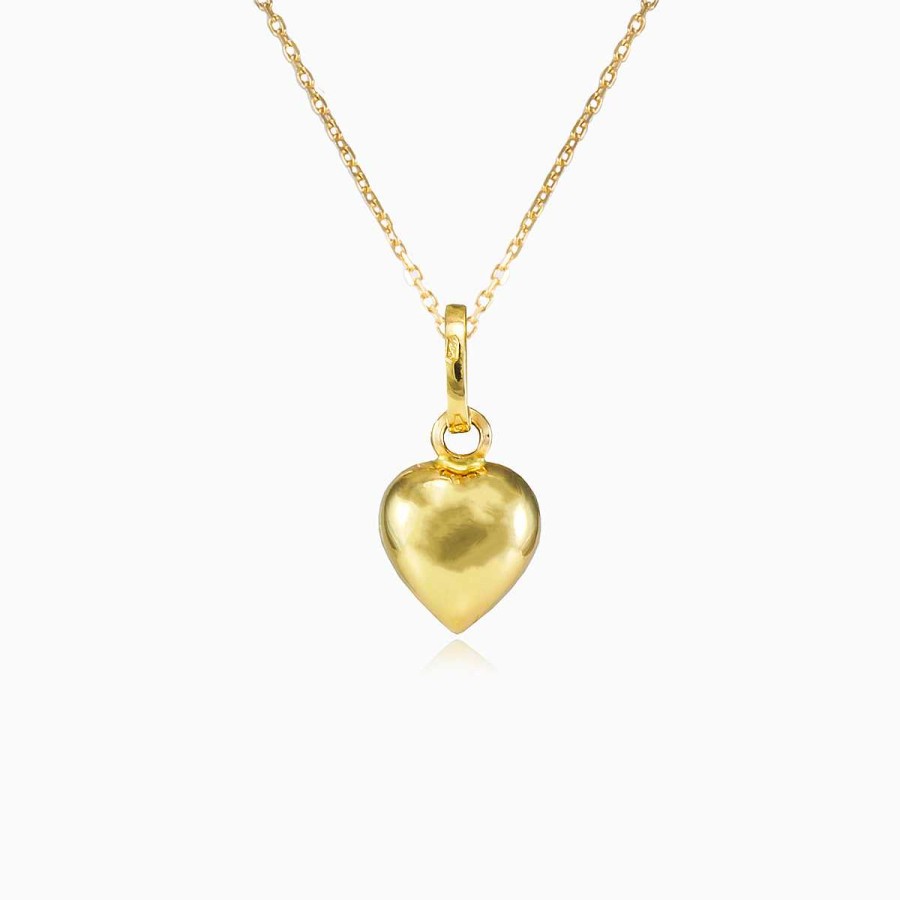 Woman Monte Cristo | Simple Gold Heart Pendant