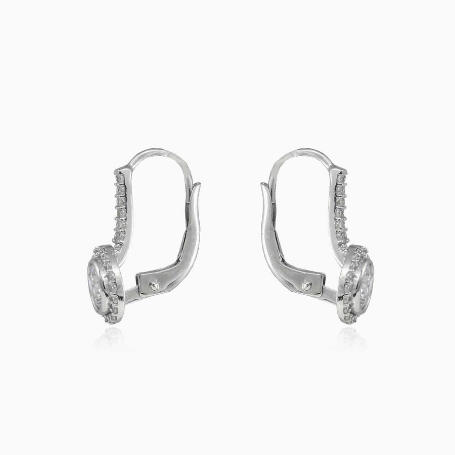 Woman Monte Cristo | Shimmering White Gold Earrings