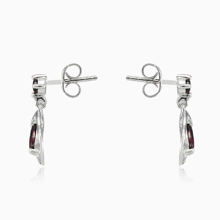 Woman Monte Cristo | Garnet Drop Earrings