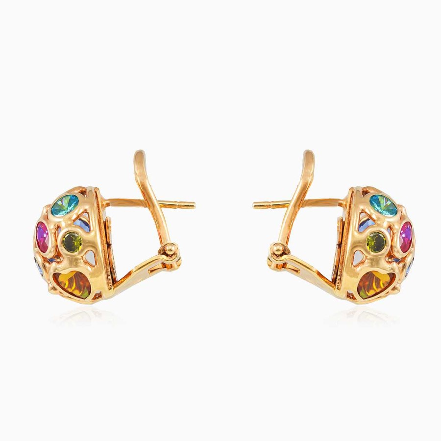 Woman Monte Cristo | Mosaico Gold Ball Earrings