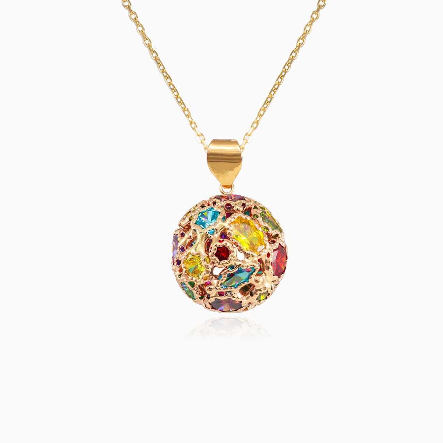 Woman Monte Cristo | Mosaico Gold Ball Pendant