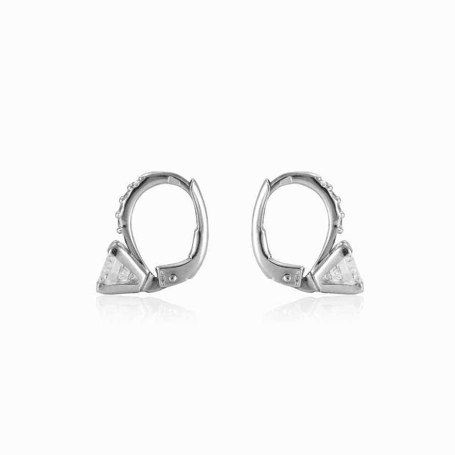 Woman Monte Cristo | Accent White Gold Earrings