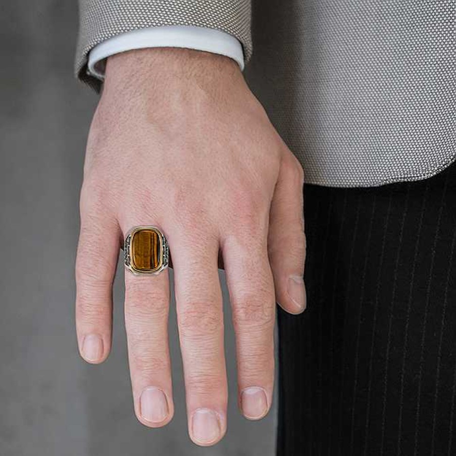 Man Monte Cristo | Massive Rectangle Tiger Eye