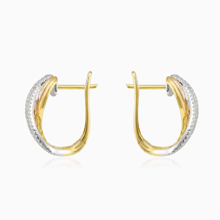 Woman Monte Cristo | Tri-Color Diamond Earrings