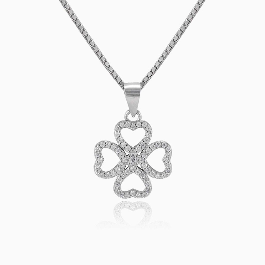 Woman Monte Cristo | Heart Clover Pendant