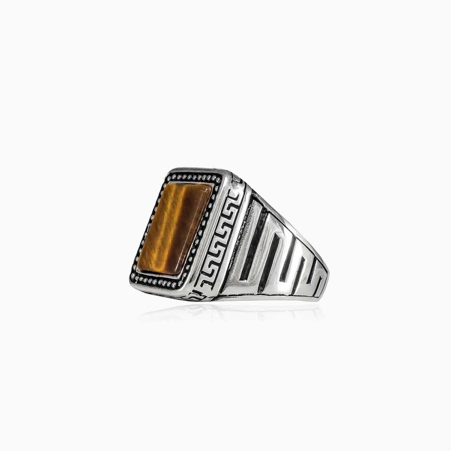 Man Monte Cristo | Dot Tiger Eye Ring