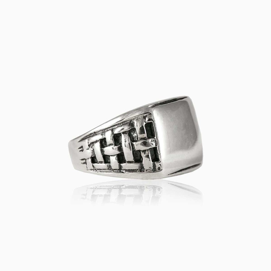 Man Monte Cristo | Square Silver Ring