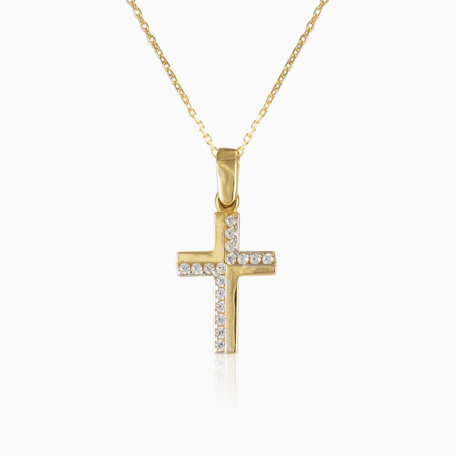 Woman Monte Cristo | Crystal And Gold Cross