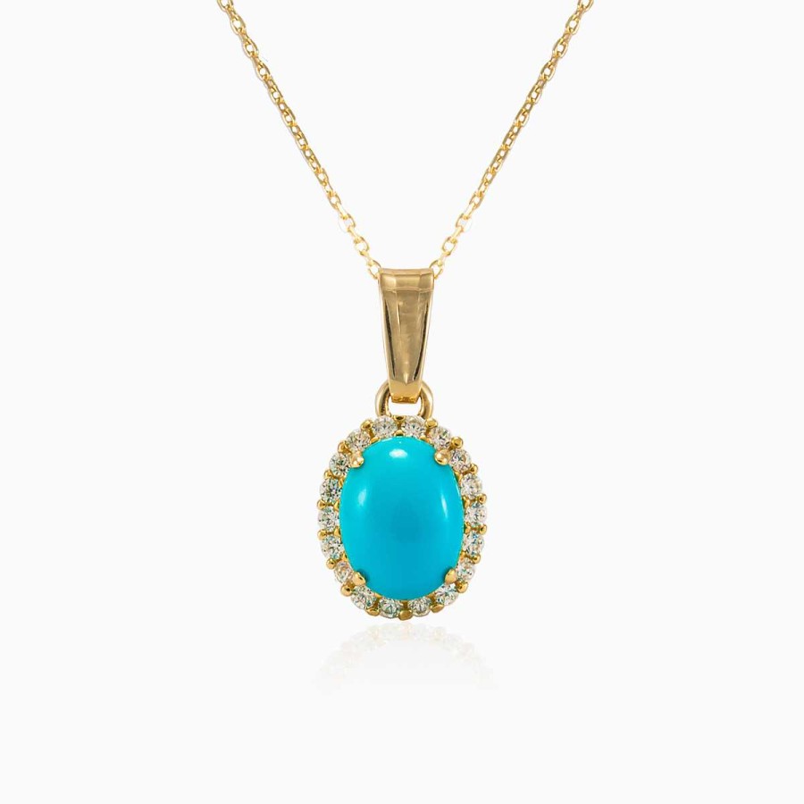 Woman Monte Cristo | Halo Turquoise Pendant