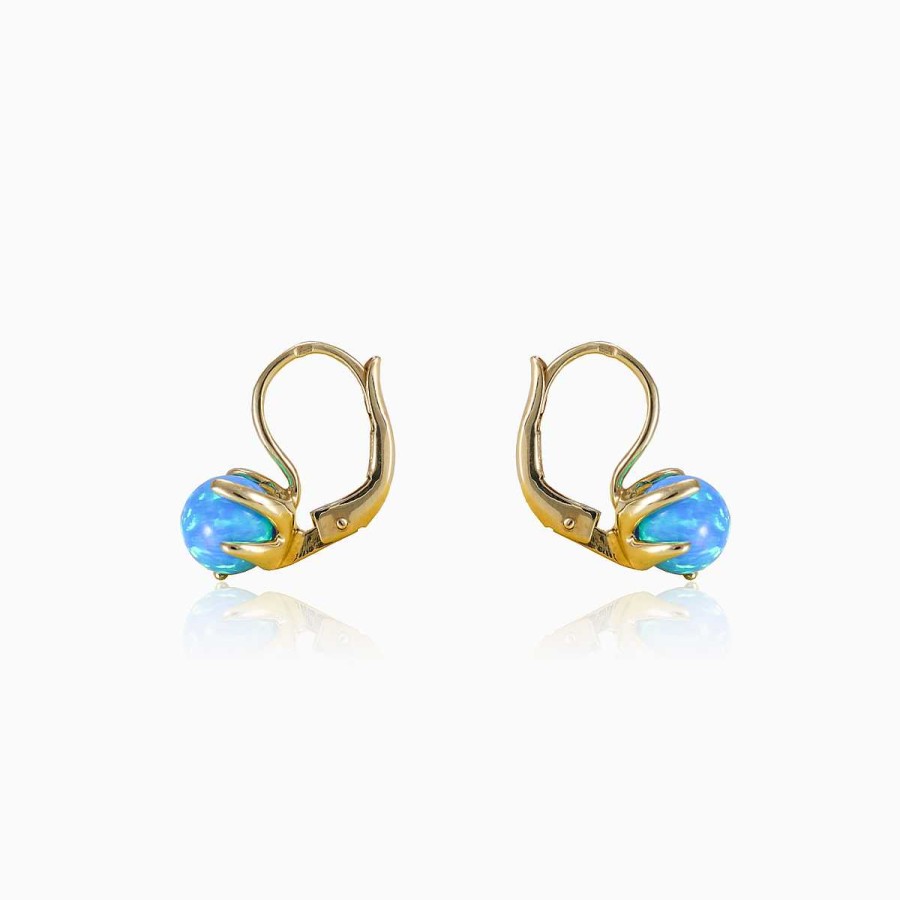 Woman Monte Cristo | Unique Blue Opal Earrings