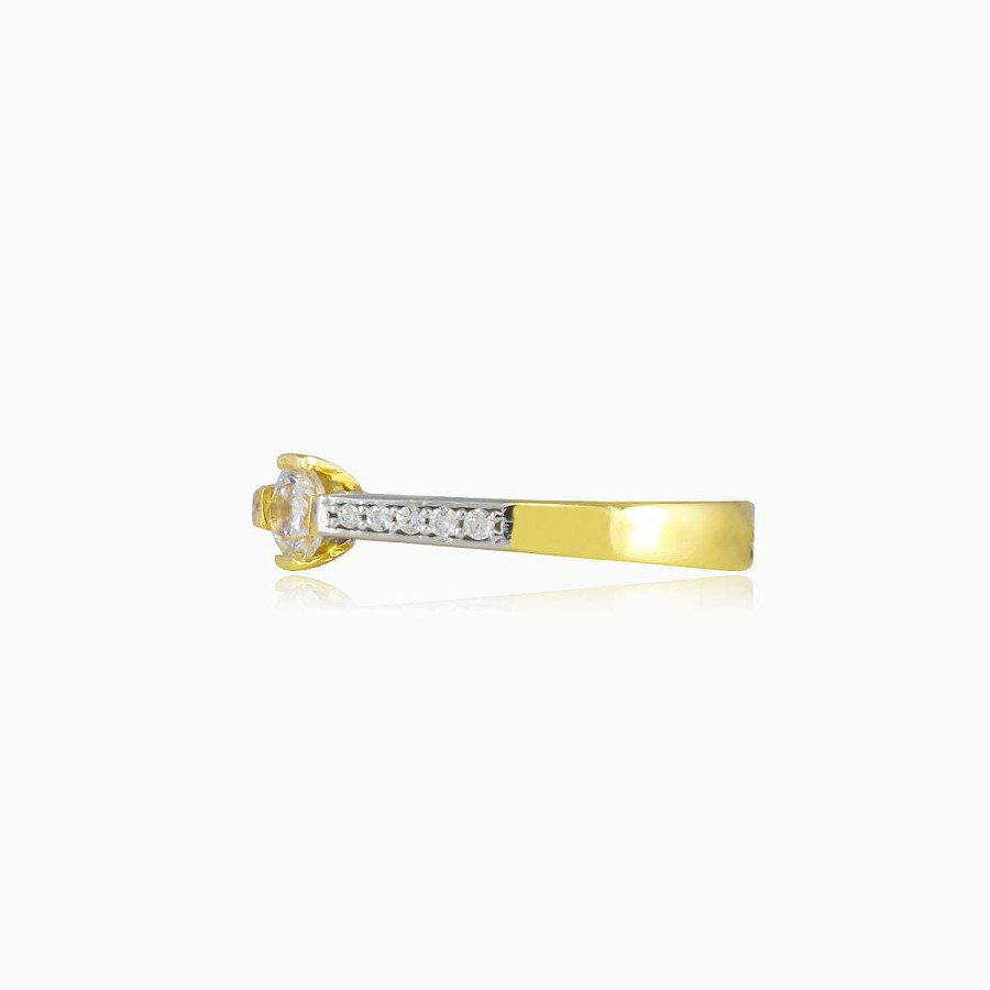 Woman Monte Cristo | Thin Accent Gold Ring