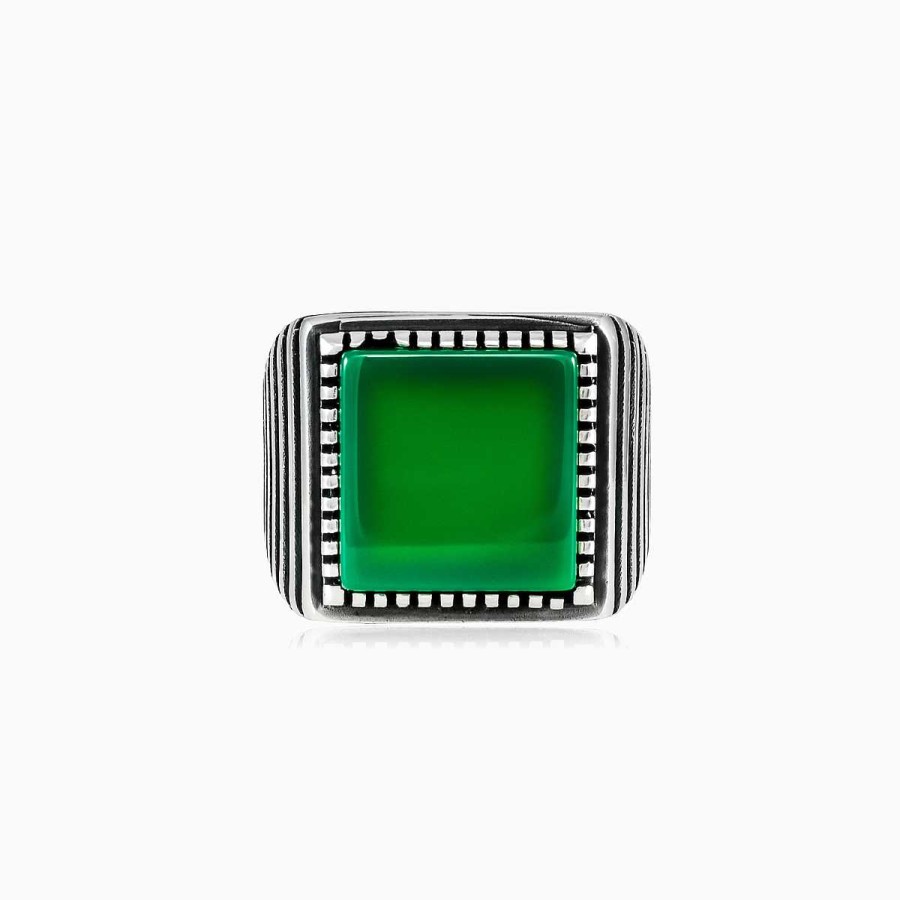 Man Monte Cristo | Dot Symmetric Jade Ring